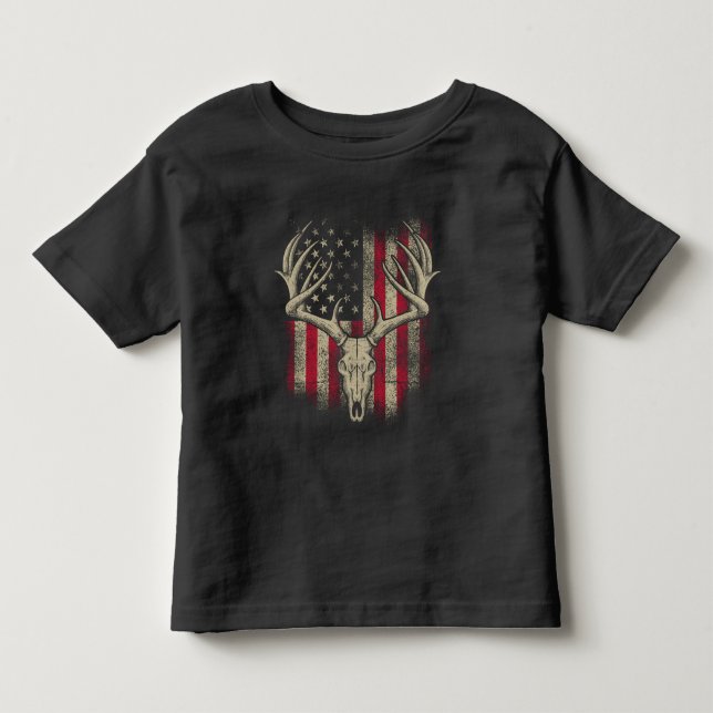 Camiseta De Bebé Cazador de cráneos de ciervos norteamericanos caza (Anverso)