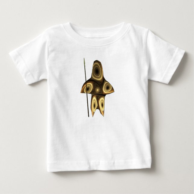 Camiseta De Bebé Cazador inuit fractal (Anverso)