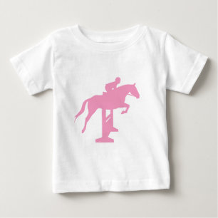 Camiseta De Bebé Cazador Jumper Caballo y Jinete (rosa)