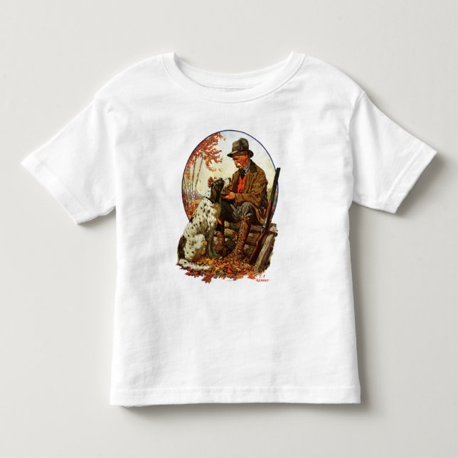 Camiseta De Bebé Cazador y perro de aguas (Anverso)