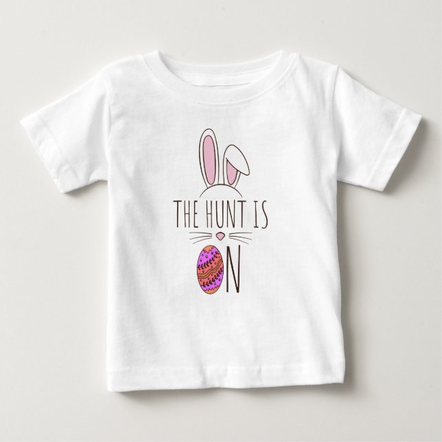 Camiseta De Bebé Cazadora De Huevos De Pascua Adorable (Anverso)
