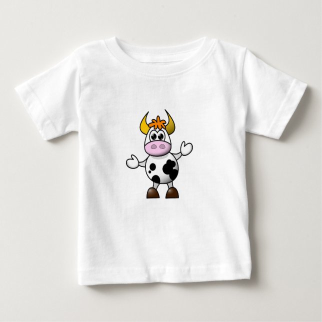 Camiseta De Bebé Cebolla de vaca confusa arriba (Anverso)