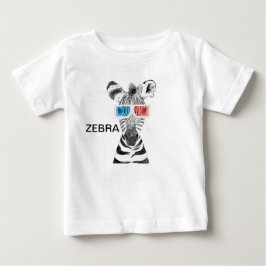 Camiseta de bebé cebra