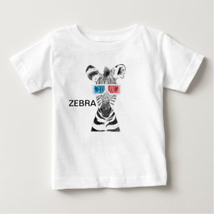 Camiseta de bebé cebra
