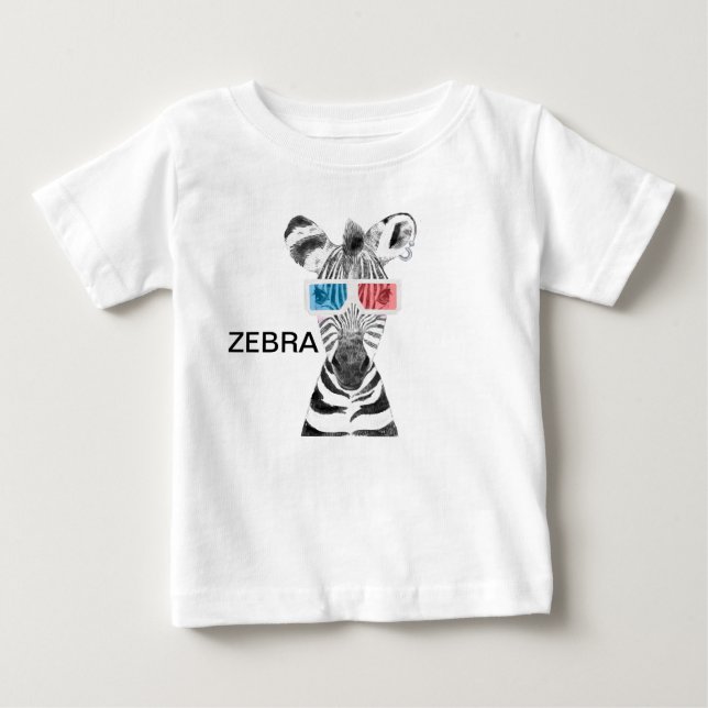 Camiseta de bebé cebra (Anverso)