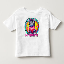 Camiseta De Bebé Cebra adorable "Amo a mi abuela"