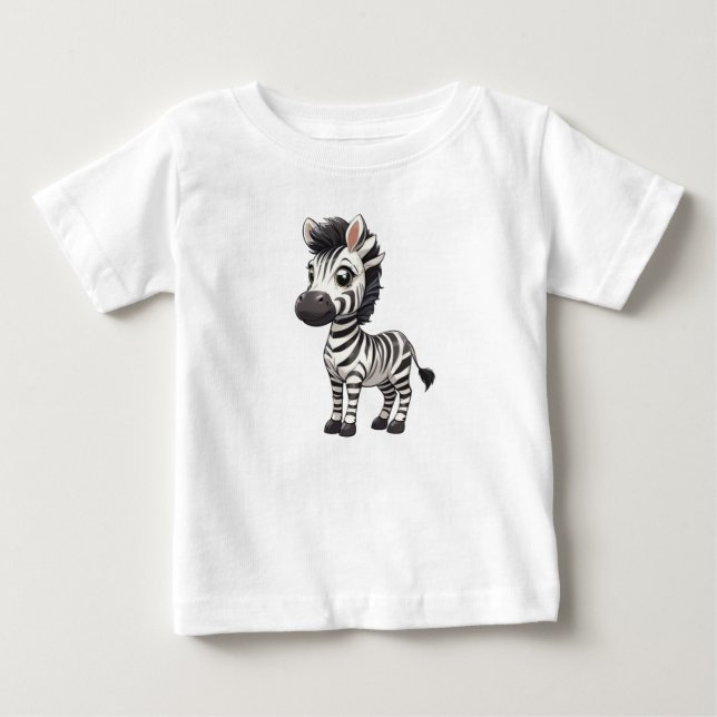 Camiseta De Bebé Cebra Cuta (Anverso)