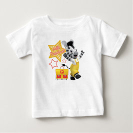 Camiseta De Bebé Cebra emocionada preescolar de ZOU hola pequeña