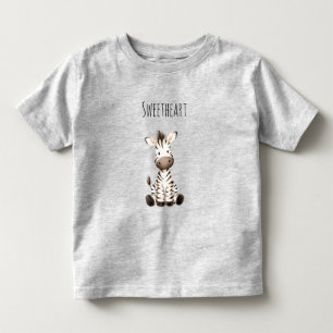 Camiseta De Bebé Cebra linda del safari animal