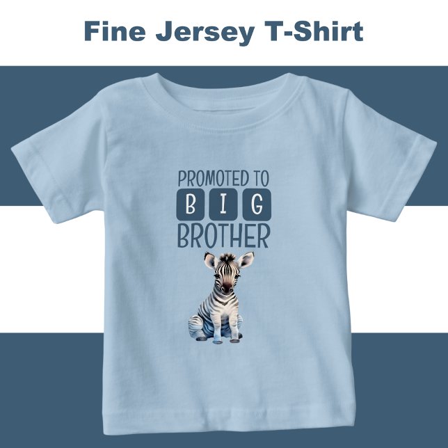 Camiseta De Bebé Cebra linda hermano mayor azul (Subido por el creador)