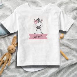 Camiseta De Bebé Cebra linda personalizada 