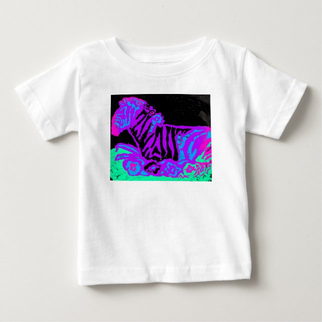 Camiseta De Bebé Cebra pastel (Anverso)