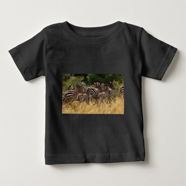 Camiseta De Bebé Cebras en movimiento: Un viaje de mil millas (Anverso)