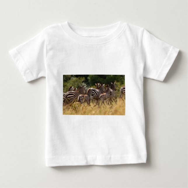 Camiseta De Bebé Cebras en movimiento: Un viaje de mil millas (Anverso)