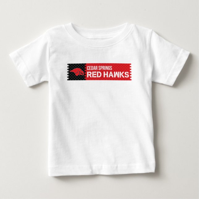 Camiseta De Bebé Cedar Springs Red Hawks (Anverso)