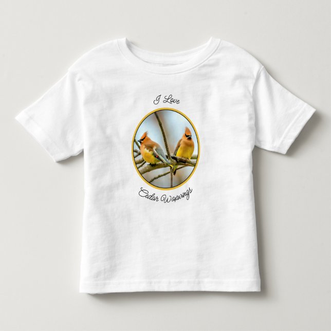 Camiseta De Bebé Cedar Waxwing - Fotografía original (Anverso)