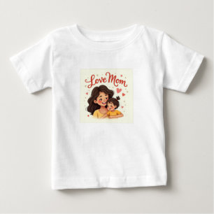 Camiseta De Bebé Celebra el amor de mamá con un acogedor