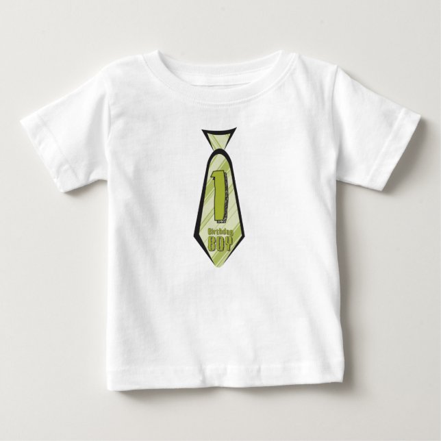 Camiseta De Bebé Celebración artística de cumpleaños de tie Shirt (Anverso)