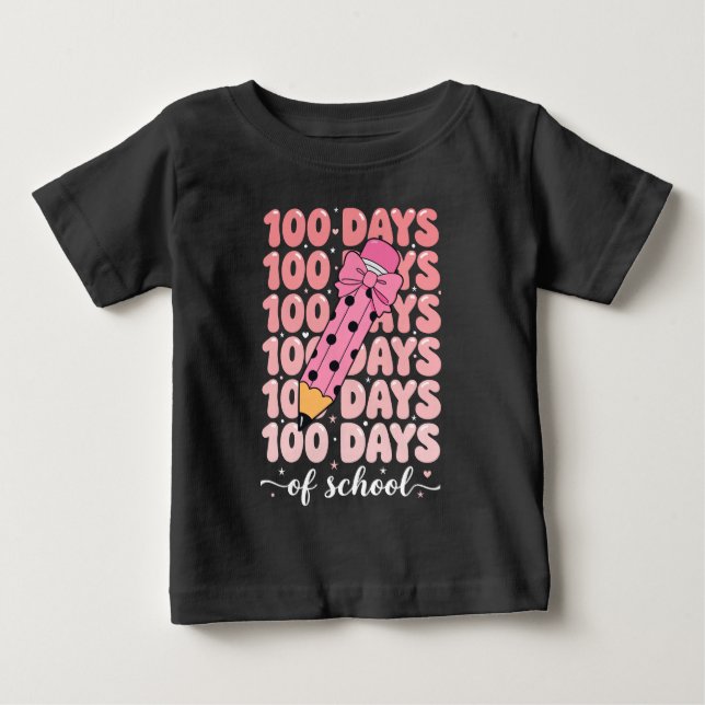 Camiseta De Bebé celebración de 100 días de escuela (Anverso)