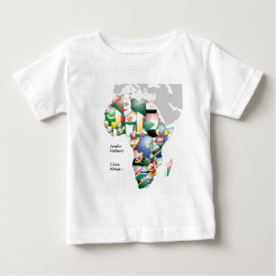 Camiseta De Bebé Celebración de África en el diseño de banderas