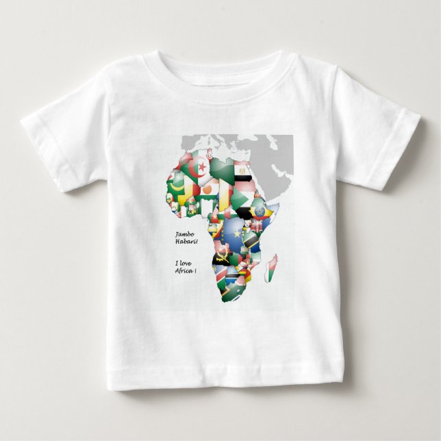 Camiseta De Bebé Celebración de África en el diseño de banderas (Anverso)