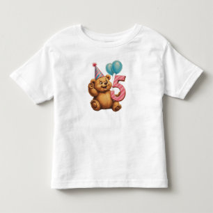 Camiseta De Bebé Celebración de cumpleaños de adorable oso de peluc