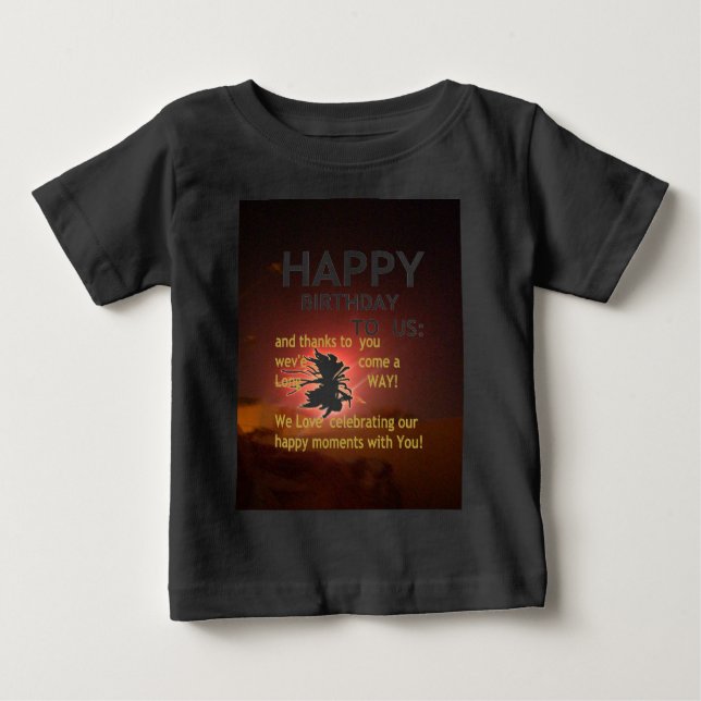 Camiseta De Bebé Celebración de fuegos artificiales con mensaje de  (Anverso)