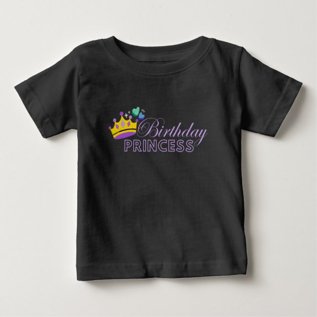 Camiseta De Bebé Celebración del cumpleaños de la princesa Baby Tee (Anverso)