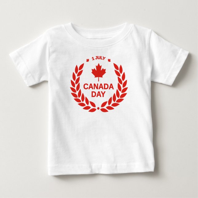 Camiseta De Bebé Celebración del Día de Canadá-24658 (Anverso)