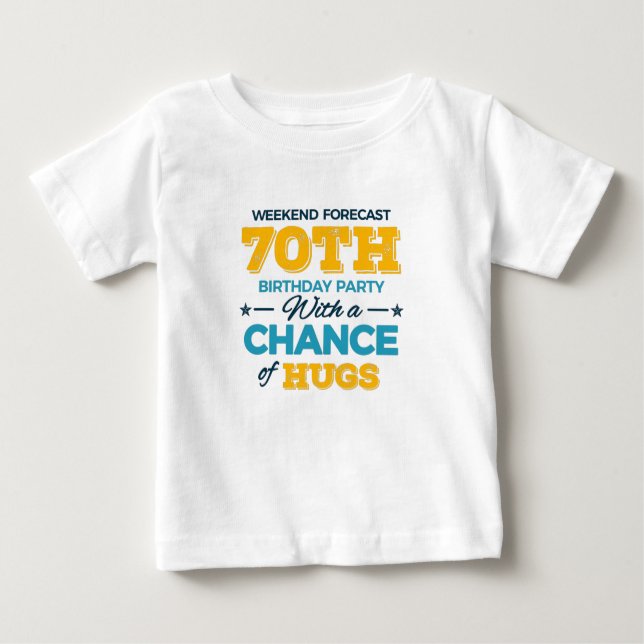 Camiseta De Bebé celebrando el cumpleaños 70 (Anverso)