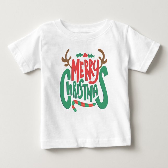 Camiseta De Bebé "Celebrar a los Navidades con estilo" (Anverso)