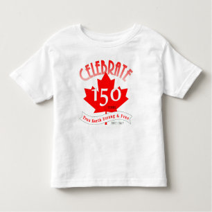 Camiseta De Bebé Celebre Canadá 150 años