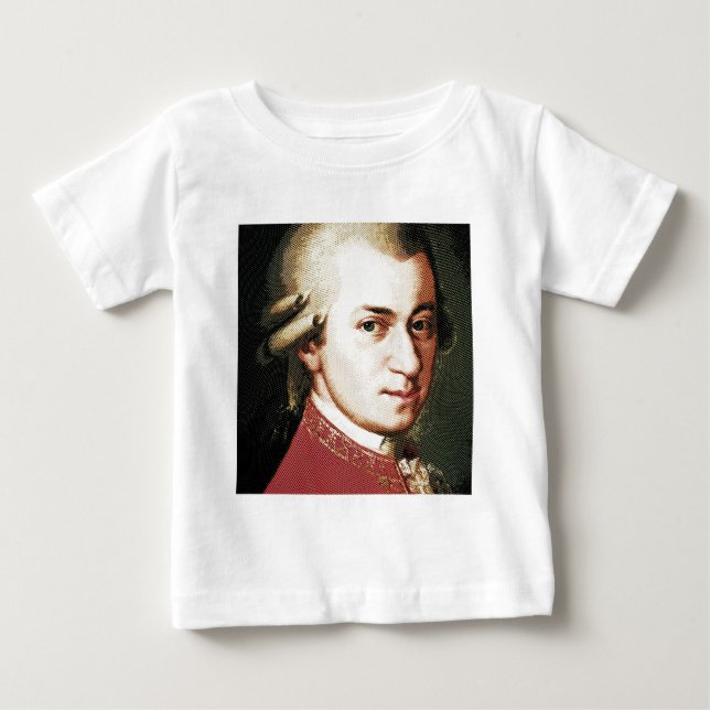 Camiseta De Bebé celebridades Wolfgang Amadeus Mozart (Anverso)