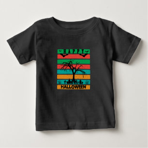 Camiseta De Bebé Cementerio de bandas multicolor con murciélagos y