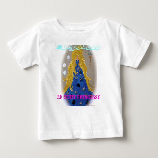 Camiseta De Bebé Cenicienta "Le petit princesse" infantil (Anverso)