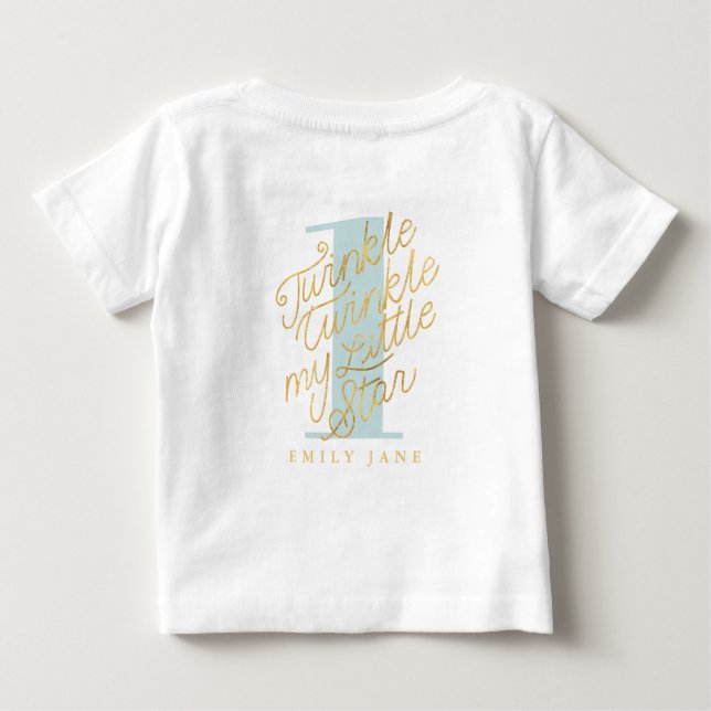 Camiseta De Bebé Centelleo del centelleo mi pequeña estrella (Reverso)