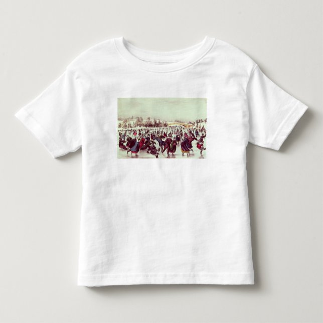 Camiseta De Bebé Central Park, invierno: El carnaval patinador (Anverso)