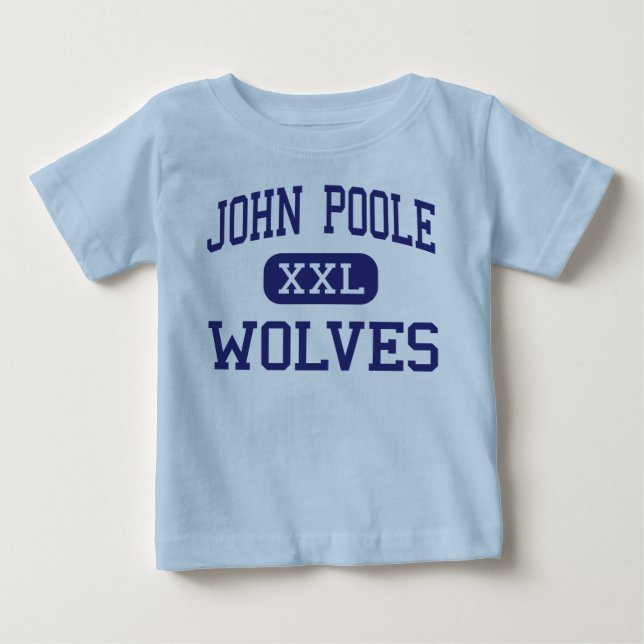 Camiseta De Bebé Centro Poolesville de los lobos de Juan Poole (Anverso)
