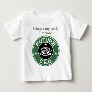 Camiseta De Bebé CEO futuro de la cadena del café