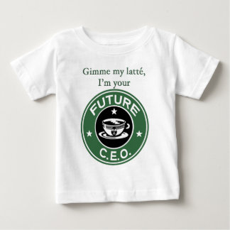 Camiseta De Bebé CEO futuro de la cadena del café