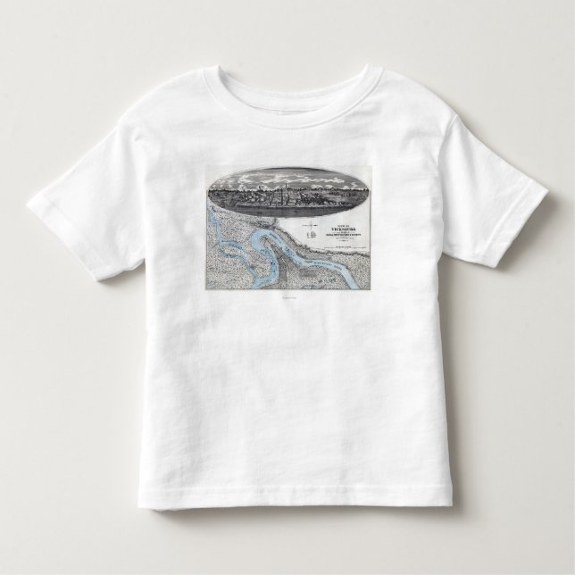 Camiseta De Bebé Cerco de Vicksburg - mapa panorámico 3 de la (Anverso)