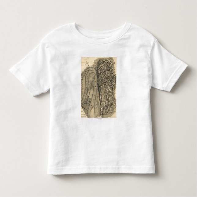 Camiseta De Bebé Cerco de Vicksburg - mapa panorámico de la guerra (Anverso)