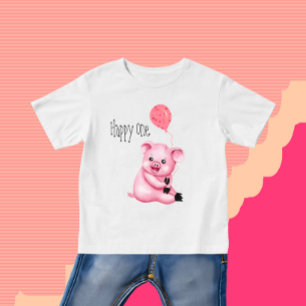 Camiseta De Bebé Cerdito lindo