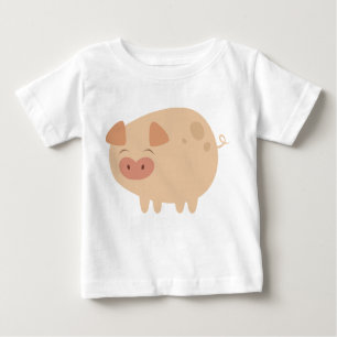 Camiseta De Bebé Cerdo cúbico
