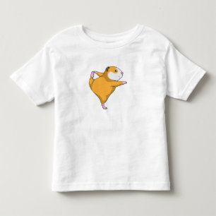 Camiseta De Bebé Cerdo de Guinea en ejercicio de Stretching de Yoga