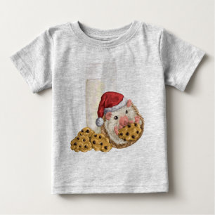 Camiseta De Bebé Cerdo de la galleta del navidad