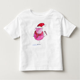 Camiseta De Bebé Cerdo de Navidades caprichosos