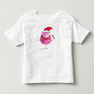 Camiseta De Bebé Cerdo de Navidades caprichosos