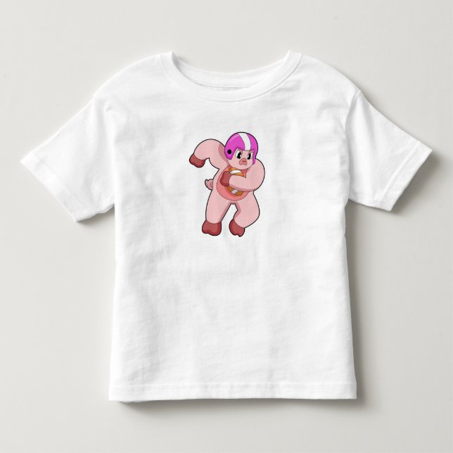 Camiseta De Bebé Cerdo en deportes de fútbol (Anverso)