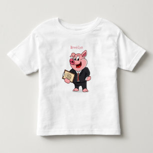 Camiseta De Bebé Cerdo gracioso personalizado de traje de negocios